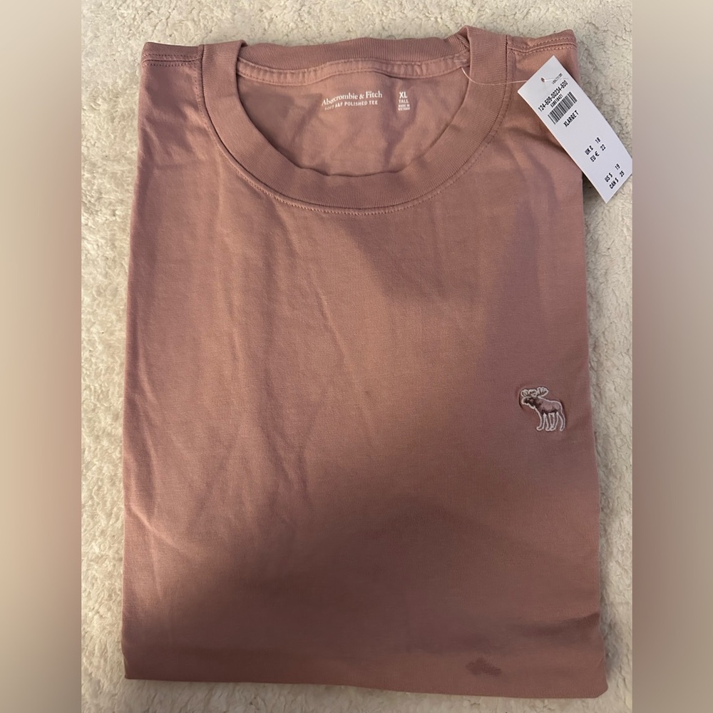 Abercrombie & Fitch Men's Pinkish Tee Size XL tall